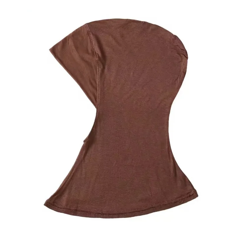 Woman Hight Elasticity Soft and Comfortable Base Hoodies Simple Casual Muslim Headscarves Neck Protection Warmth Brimless Cap