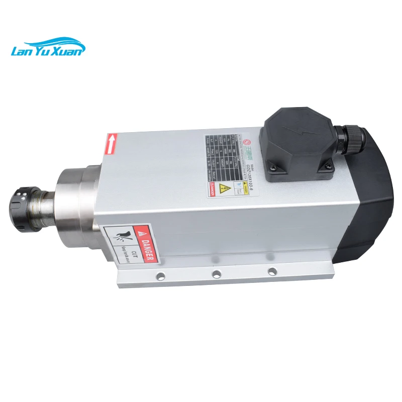 GDZ120x103-6 er32 square air cooled spindle 6kw spindle motor