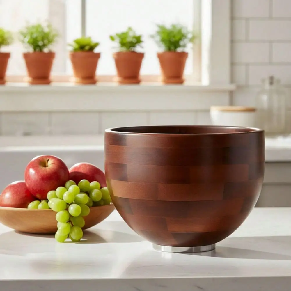 

Mixing Bowl For Stand Mixer, Acacia Wood Holder Compatible With 4.5 QT And 5 QT TiltHead Models, Natural Kitchenware