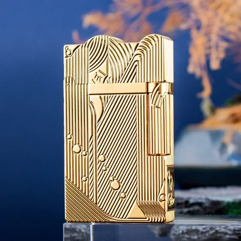 

2025 креативные мужские подарочные зажигалки, классические длинные звуковые зажигалки с русалкой, боковая зажигалка для колес, латунные модные индивидуальные аксессуары для дыма