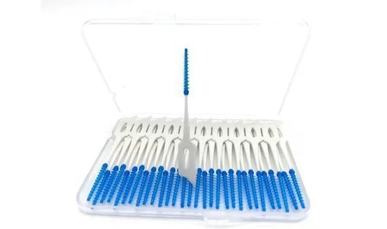 40pcs/box Interdental brush Orthodontic brush Cleaning Teeth Gaps Oral Care Soft silicone head Interdental brush Good for gums