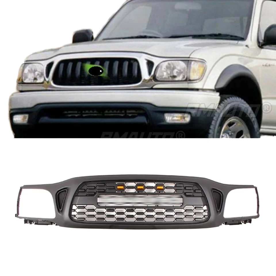 

Светодиодный спортивный дизайн, решетка переднего бампера для Toyota Tacoma 2001-2004, решетка гоночного автомобиля, комплект аксессуаров
