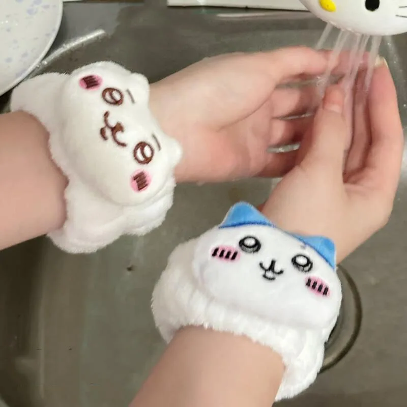 Chiikawa Face Wash Wrist Strap Kawaii Hachiware Hand Wash Anti Moisture Wrist Protection Ins Korean Cartoon Anime Friend Gift