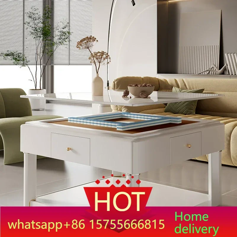 Smart Coffee Table Household Stone Plate Electric Mahjong Table Dining Table Dual-Use Small Apartment Mahjong Machine