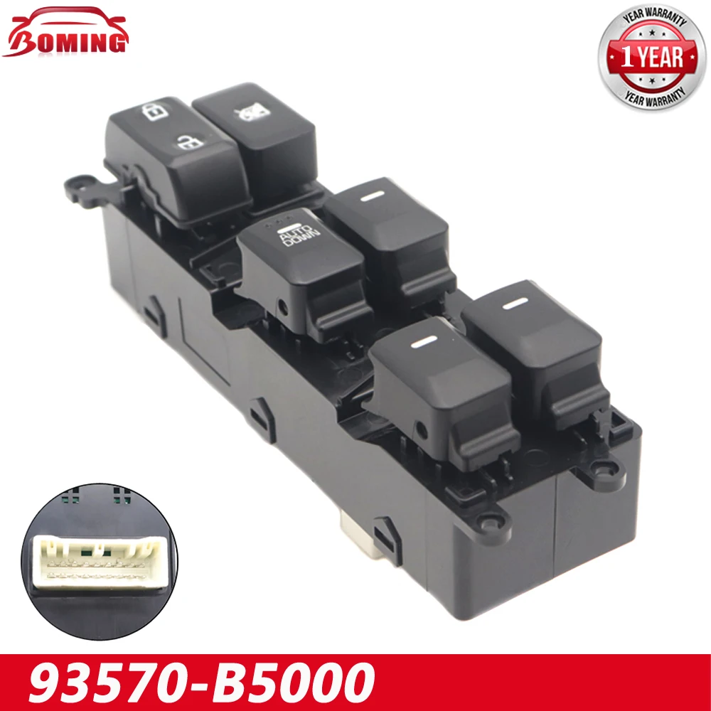 

93570-B5000 Car Power Window Lifter Master Control Switch For Kia FORTE Cerato K3 2014-2018 93570B5000 93570 B5000 Black New