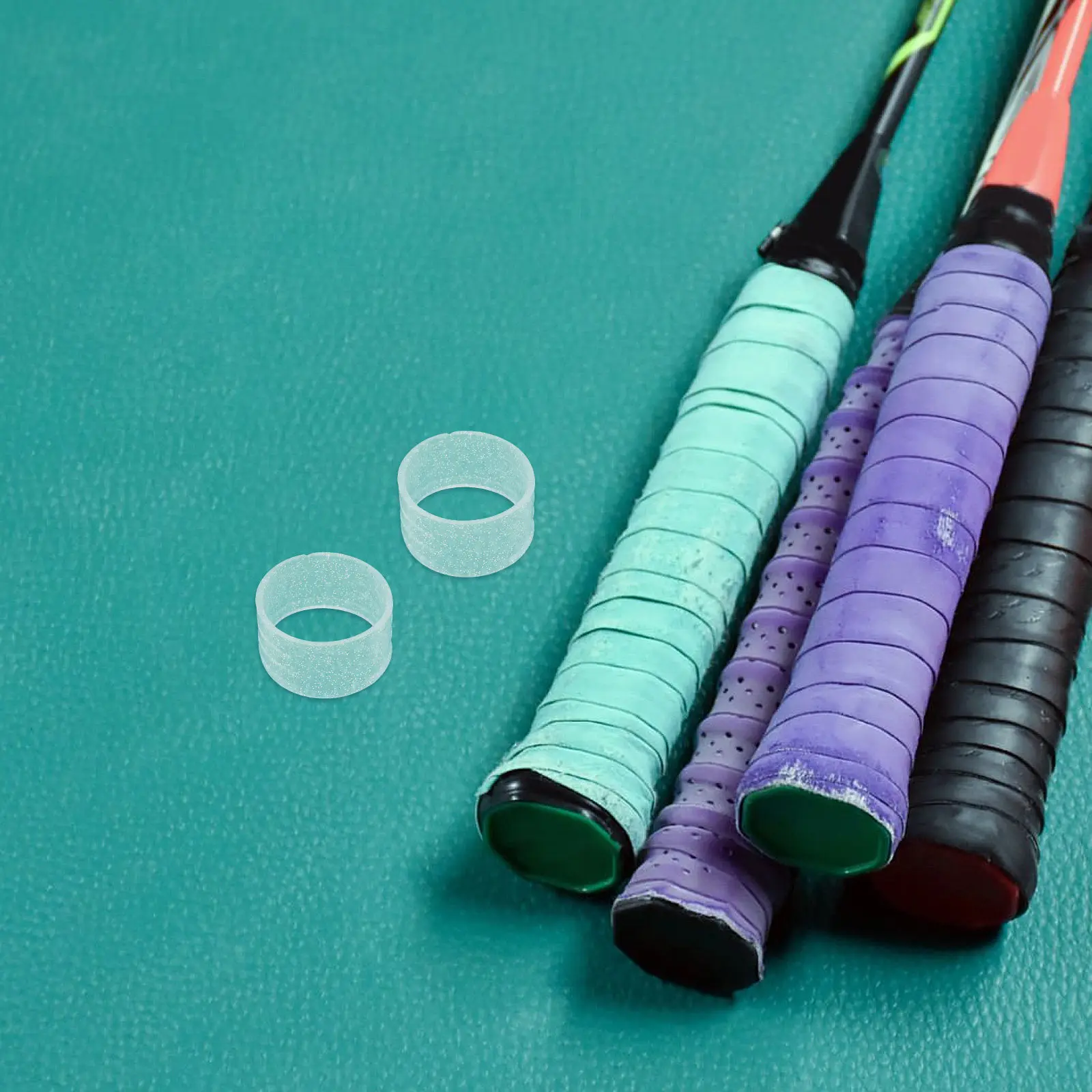 

10Pcs Silicone Racket Grip Bands Reusable Overgrip Protector Easy Install Non-Skid Tennis Racket Vibration Dampeners for Pro