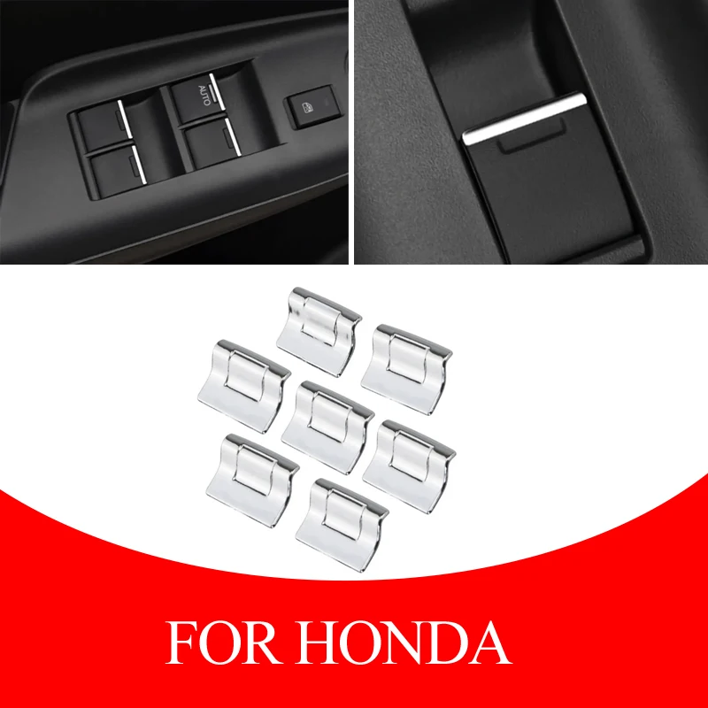 Car Window Lift Button Switch Trim Sticker Interior for Honda for Jazz Jade Vezel HRV HR-V BRV City Accord CRV CR-V Civic