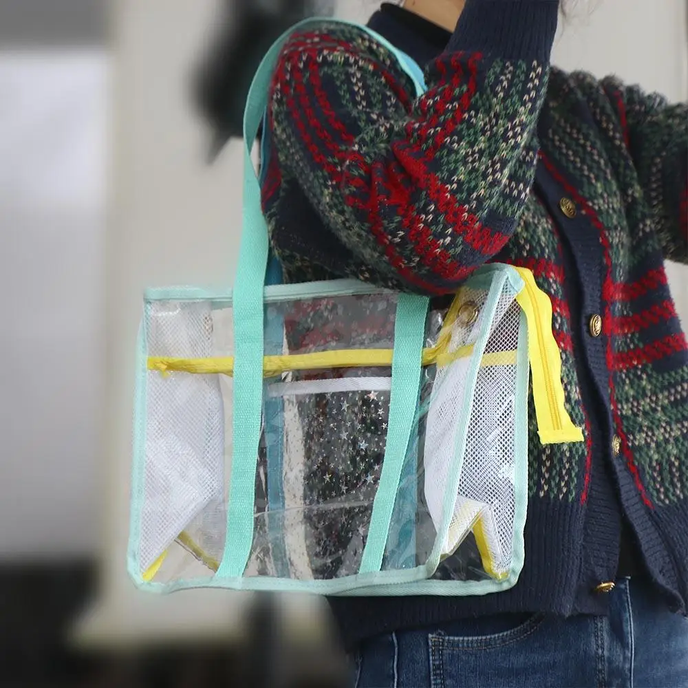 Tote Bag Cosmetic Bag Beach Bag Shoulder Pouch Summer Storage Bag Single Shoulder Bag PVC Transparent Bag Women Handbags
