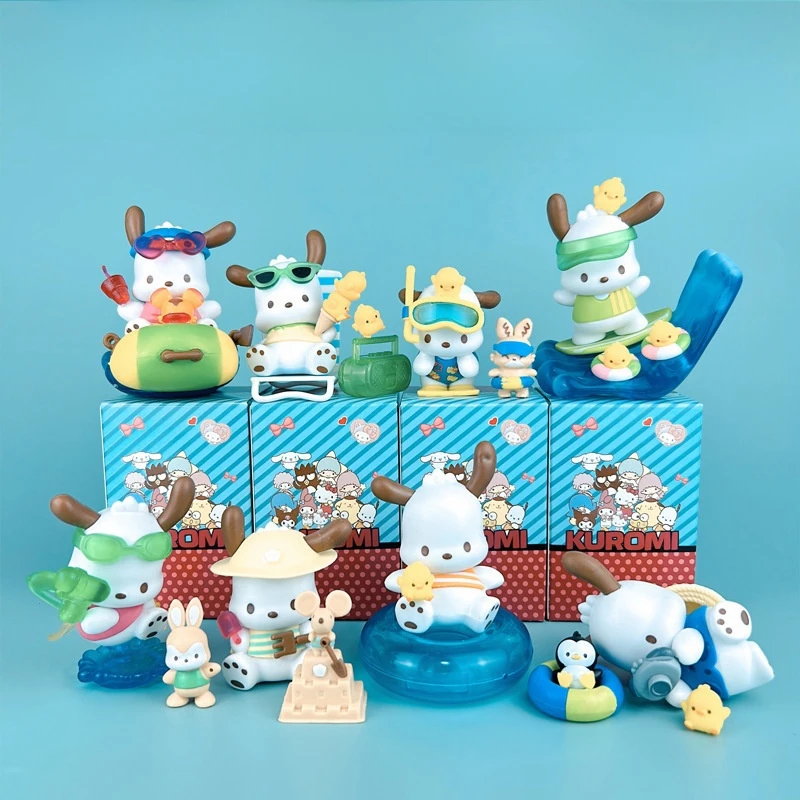 

Sanrio потайная коробка Аниме фигурки полачко Летняя Пляжная Серия фигурки собирать фигурки настольные украшения детские игрушки