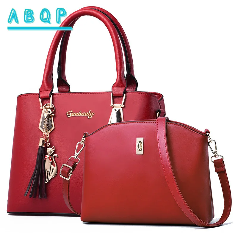 

ABQP New Women's Shoulder Bag 2-piece Set Fashionable Women's Shoulder Crossbody Bag High Quality Women's Bag Large Capacity