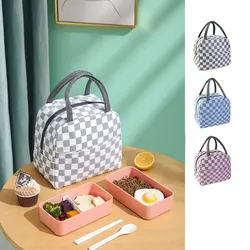 Lunch Bag Cute Aesthetic Reusable Insulated Lunch Tote Bag Kawaii Box Container Waterproof Lunch Cooler Bag for Kids Travel