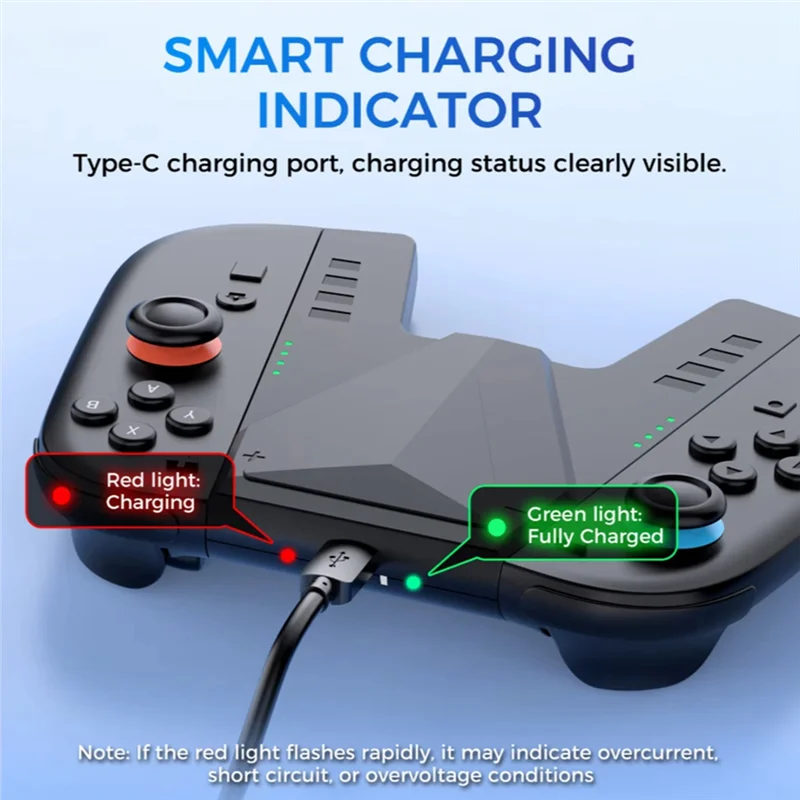 For Nintendo Switch 2 Charging Grip Play While Charging Case-Friendly With Charging Indicator And Overcharge Protection