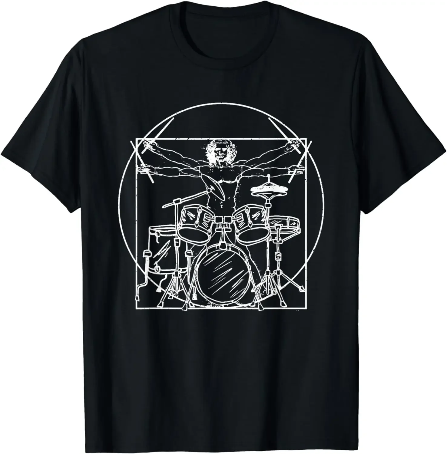 Drummer Gift: Da Vinci Drums Drawing Present for Music Fans T-Shirt