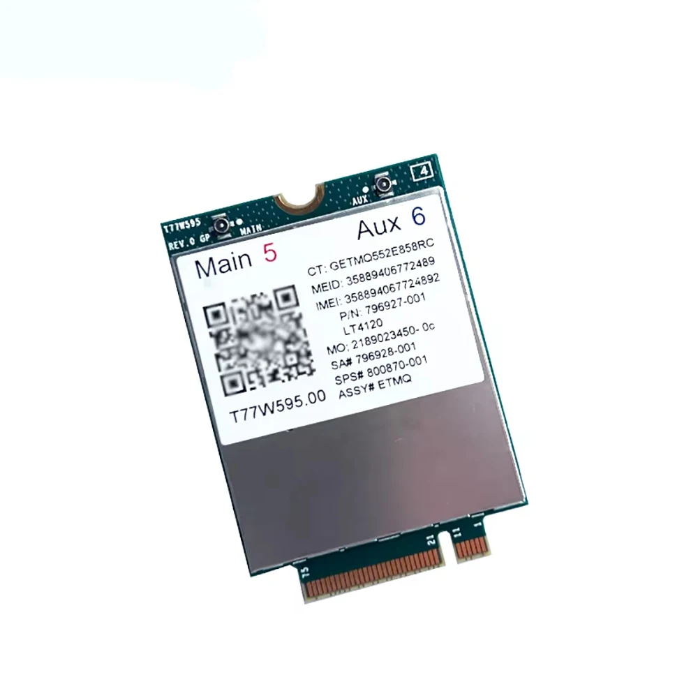 T77W595 LT4120 796927-001 X5 LTE M.2 Module 4G WWAN Card For Elite X2 840 850 G3 640 650 645 G2 Probook 640 645 650 655 725 view 4