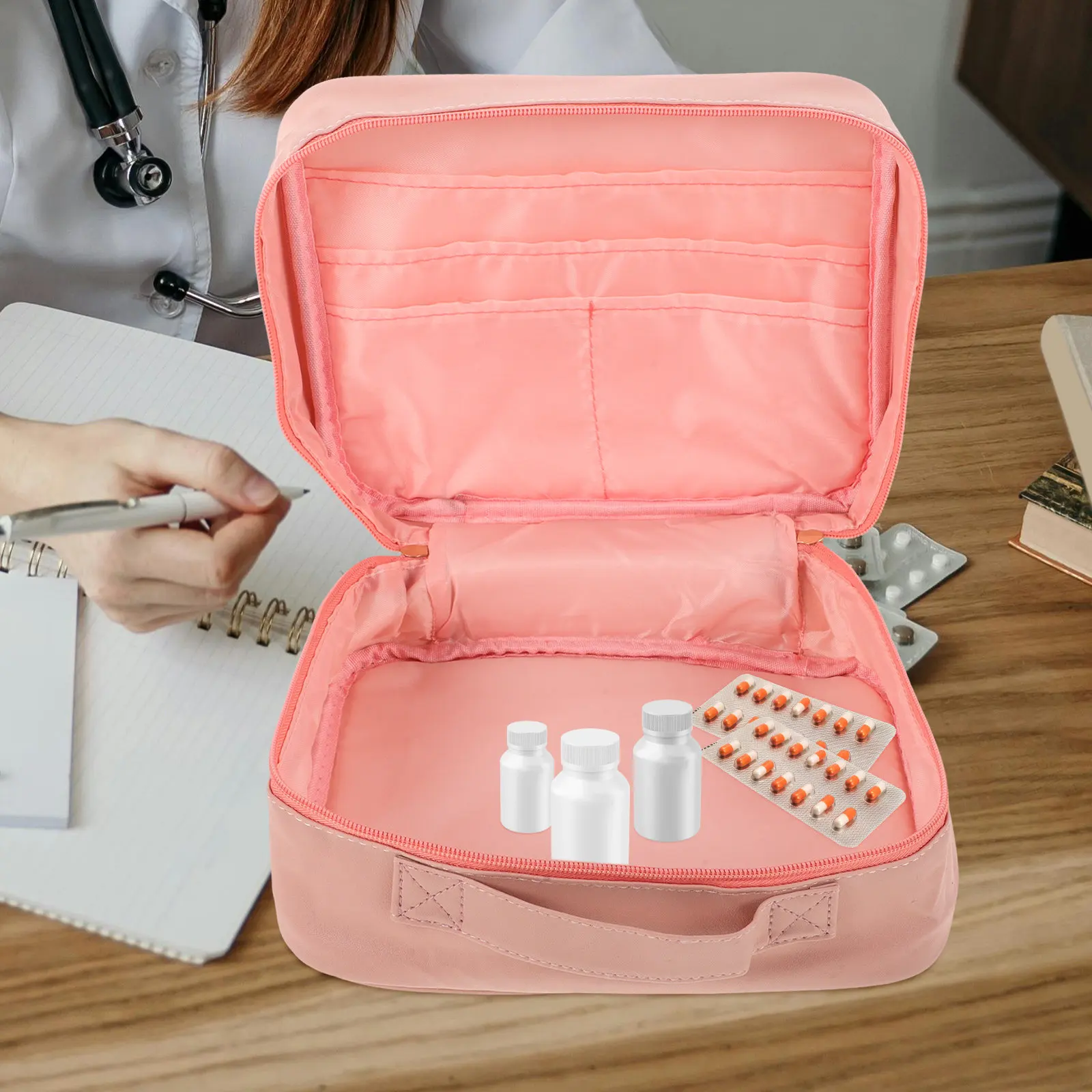 

Большая вместительная сумка для медицинских принадлежностей, водонепроницаемый портативный органайзер для аптечки первой помощи для путешествий, дома, использования на открытом воздухе и в экстренных случаях