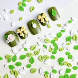 50PCS Mixed Style 3D Acrylic Nail Art Leaf Charms Foliage Accessories For Manicure Decor Nails Decoration Supplies Material