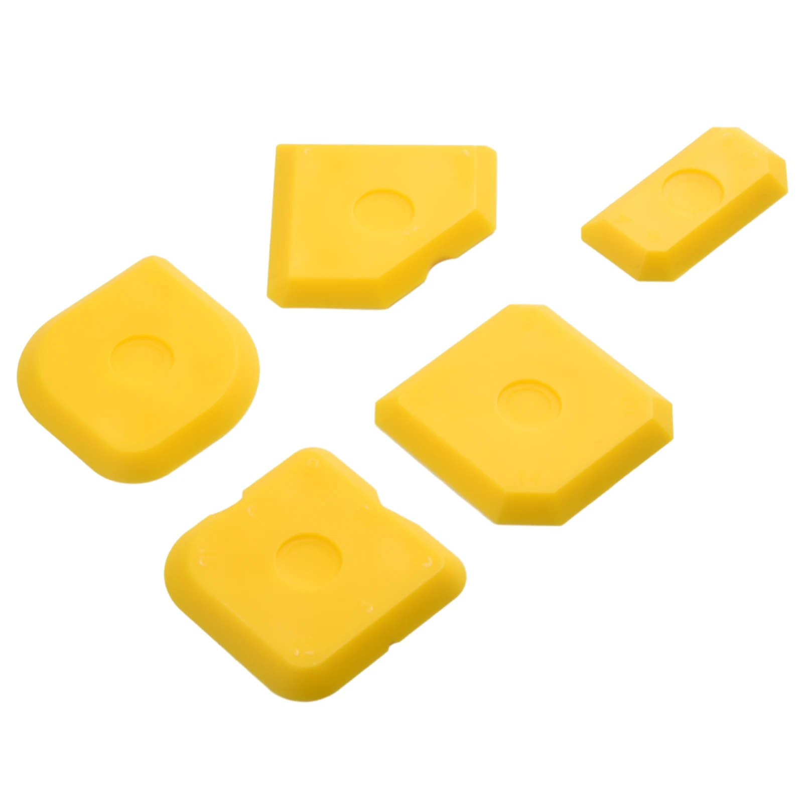 Caulk Tools Applying Grout Scraper Tool 5× Glass Plastic Scraper Rubber Sheet Sealing Sewing Tool Silicone Device Yellow