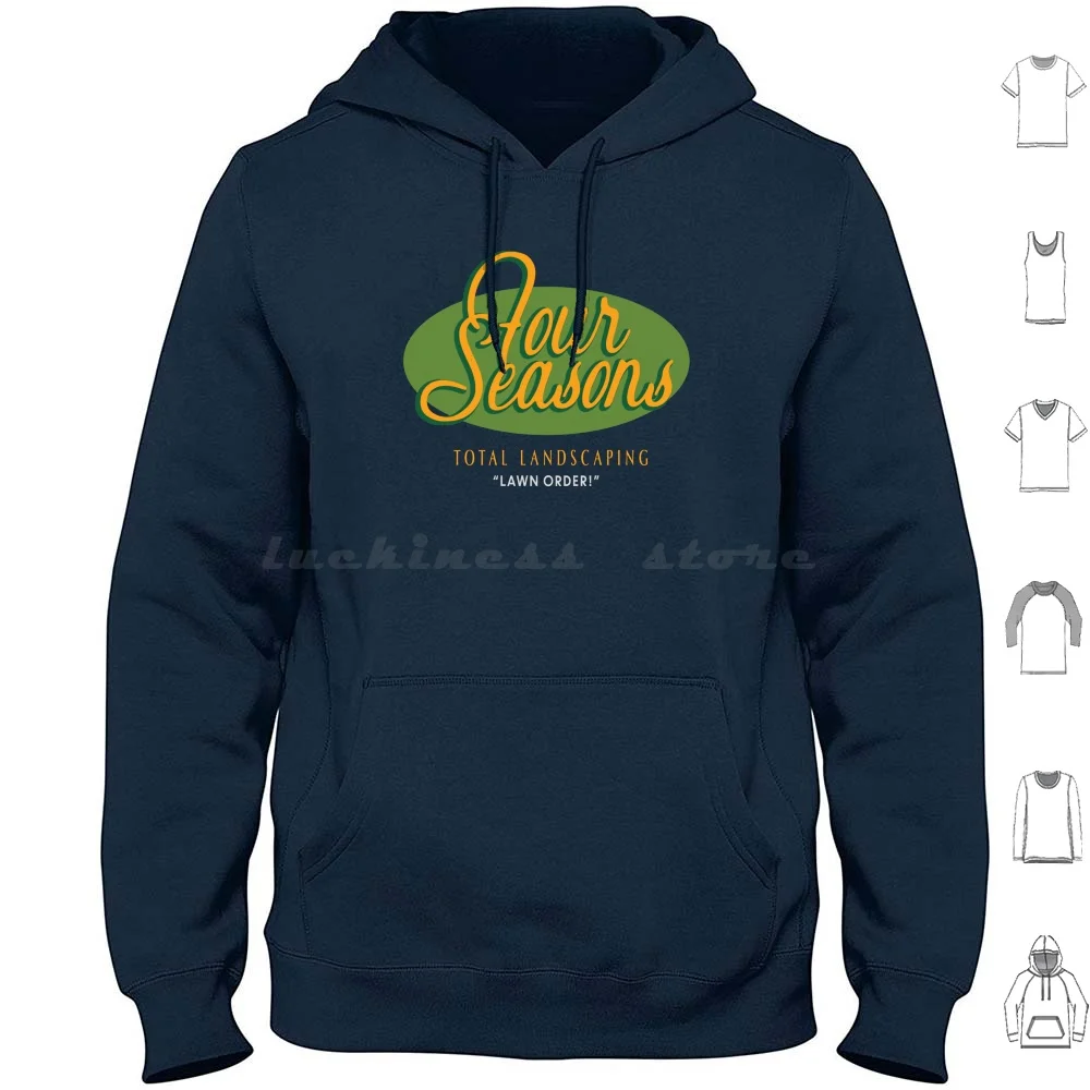Four Seasons Landscaping Script Hoodies Long Sleeve Four Seasons Landscaping Four Seasons Landscaping Lawn Election