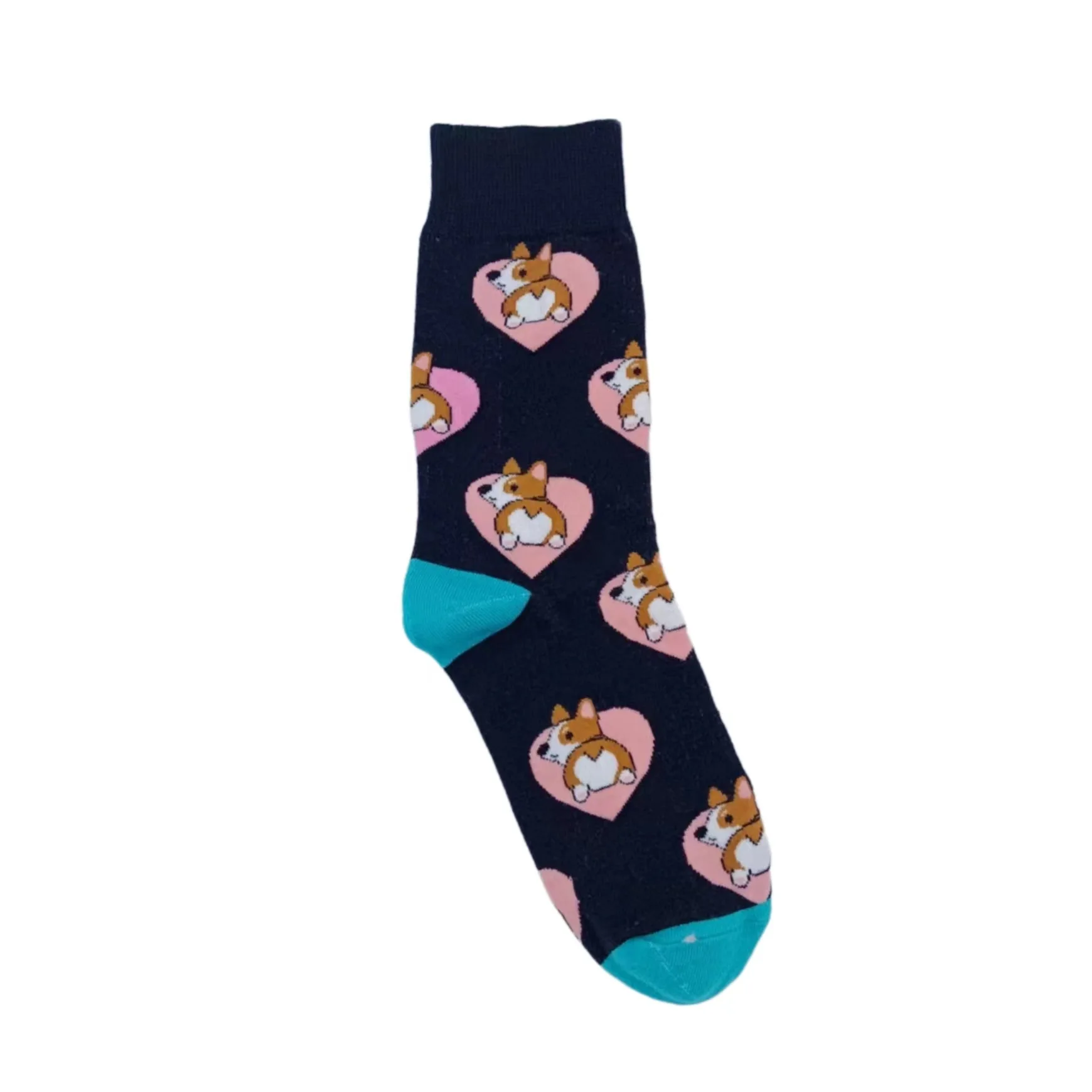 Neue Happy Herrensocken Damen Neuheit Cartoon-Socken Gekämmte Baumwolle Neue Corgi Cartoon Happy Puppy Kollektion Niedliche Windsocken für Männer/Frauen # – Detail 9