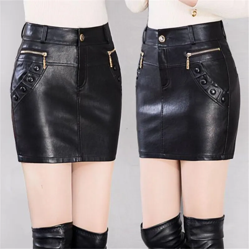 2024 New Fashion Sexy Was Thin High Waist Women\'s Clothing Black Skirt High Quality PU Leather Skirt Hip Elegant Women Skirt