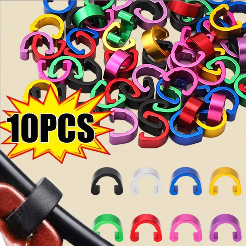 

1/10PCS Mountain Bike Frame U-shaped Fasteners Aluminum Alloy Oil Pipe Clamps Brake And Gear Shift Line Tubes Motorcycle Parts