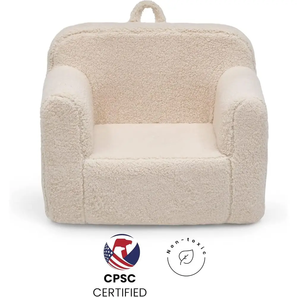 Cream Cozee Upholstered Sherpa Chair