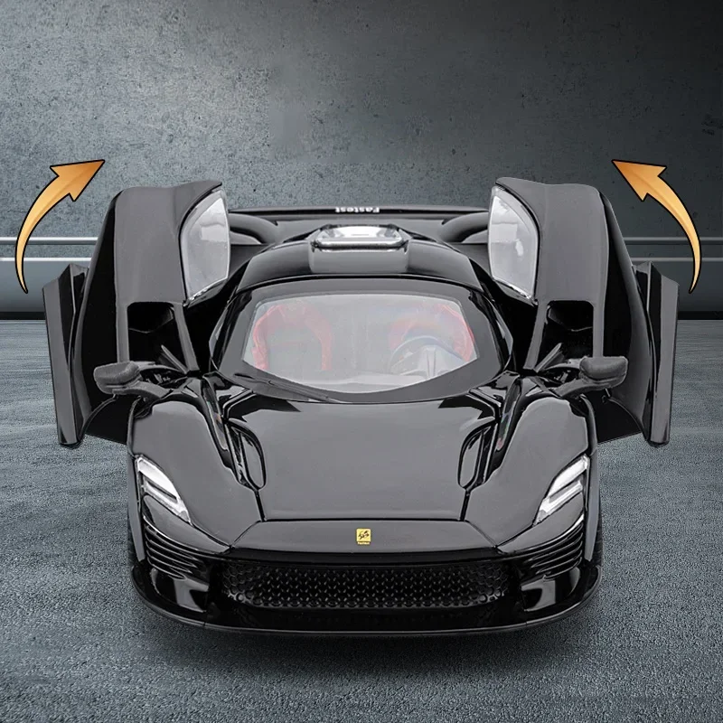 

1:22 SP3 Daytona Alloy Sports Car Model Diecasts Metal Racing Vehicles Car Model Simulation Sound Light Collection Kids Toy Gift