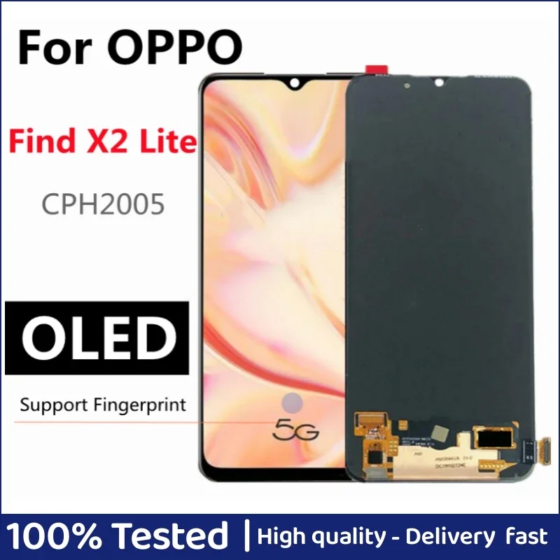 

6.4" OLED For Oppo Find X2 Lite LCD Display Screen+Touch Panel Digitizer Assembly For Find X2 Lite CPH2005 display