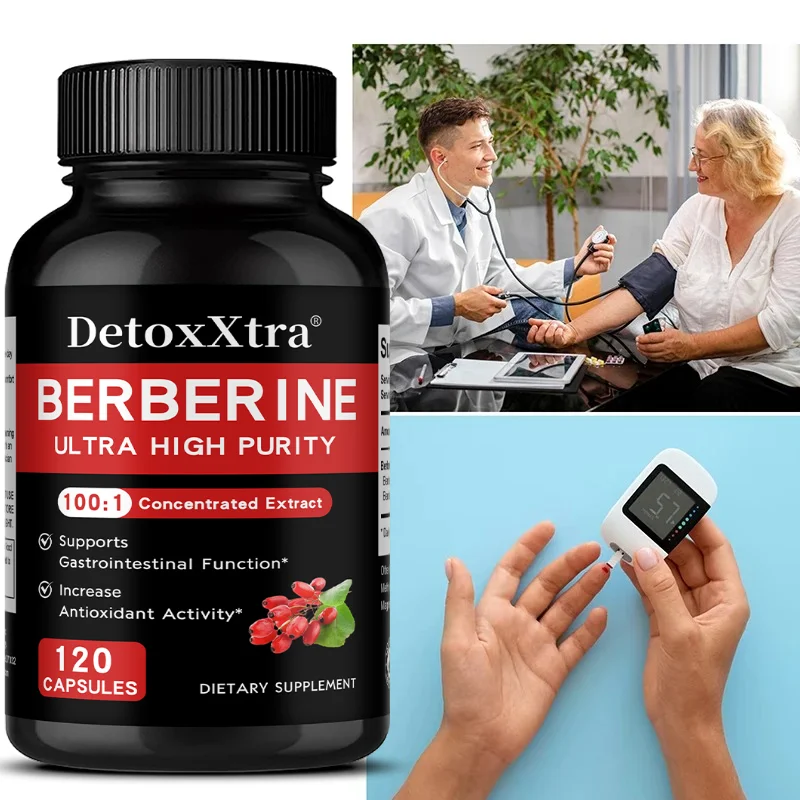 500mg Berberine HCL Capsules, Natural Plant Extract, Support Cholesterol, Metabolism, Circulatory & Digestive Wellness