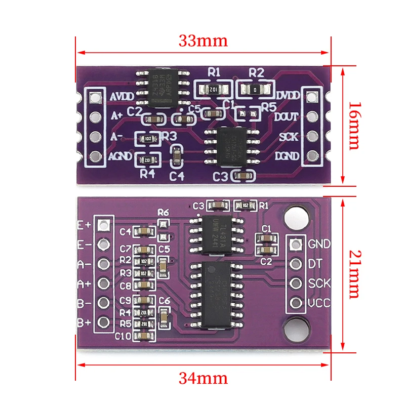 CS1237 24-bit ADC Module Onboard TL431 External Reference Chip Single-Channel Weighing Sensing 24bit For Arduino