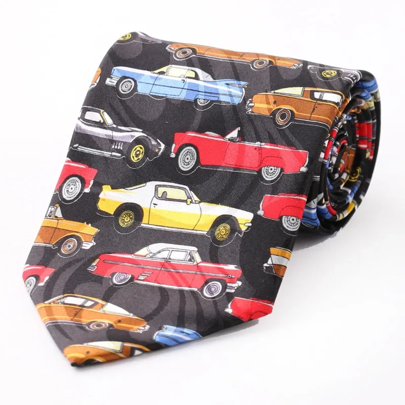 Fashionable and Creative Polyester Tie 10cm Printed Widened Animal Theme Tie Professional Tie