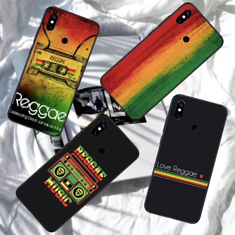 Reggae Music Mobile Phone Case for Xiaomi Redmi Note 11 10 9T 8 7 Pro 9 9A 9C 8 Black Soft Phone Cover Funda