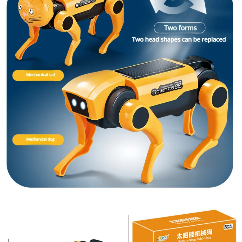 New Science and Education Solar Powered Dog Toy Steam DIY Experiment Puzzle Electric Remote Control Toy Gift