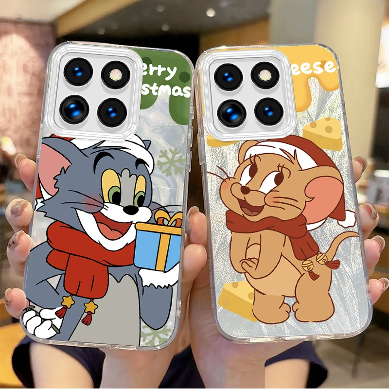 New Christmas T-Tom And J-Jerry Phone Case For Xiaomi 15 Pro Case Poco X6 X3 F6 M6 M4 Pro C75 13T 14T 11X 11 Lite Gradient Cover