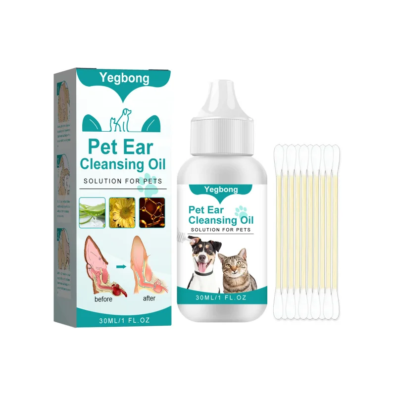 Pet ear cleansing oil, cats and dogs cleaning ear canal cleaning, insect mite deodorization, ear cleaning and washing oil