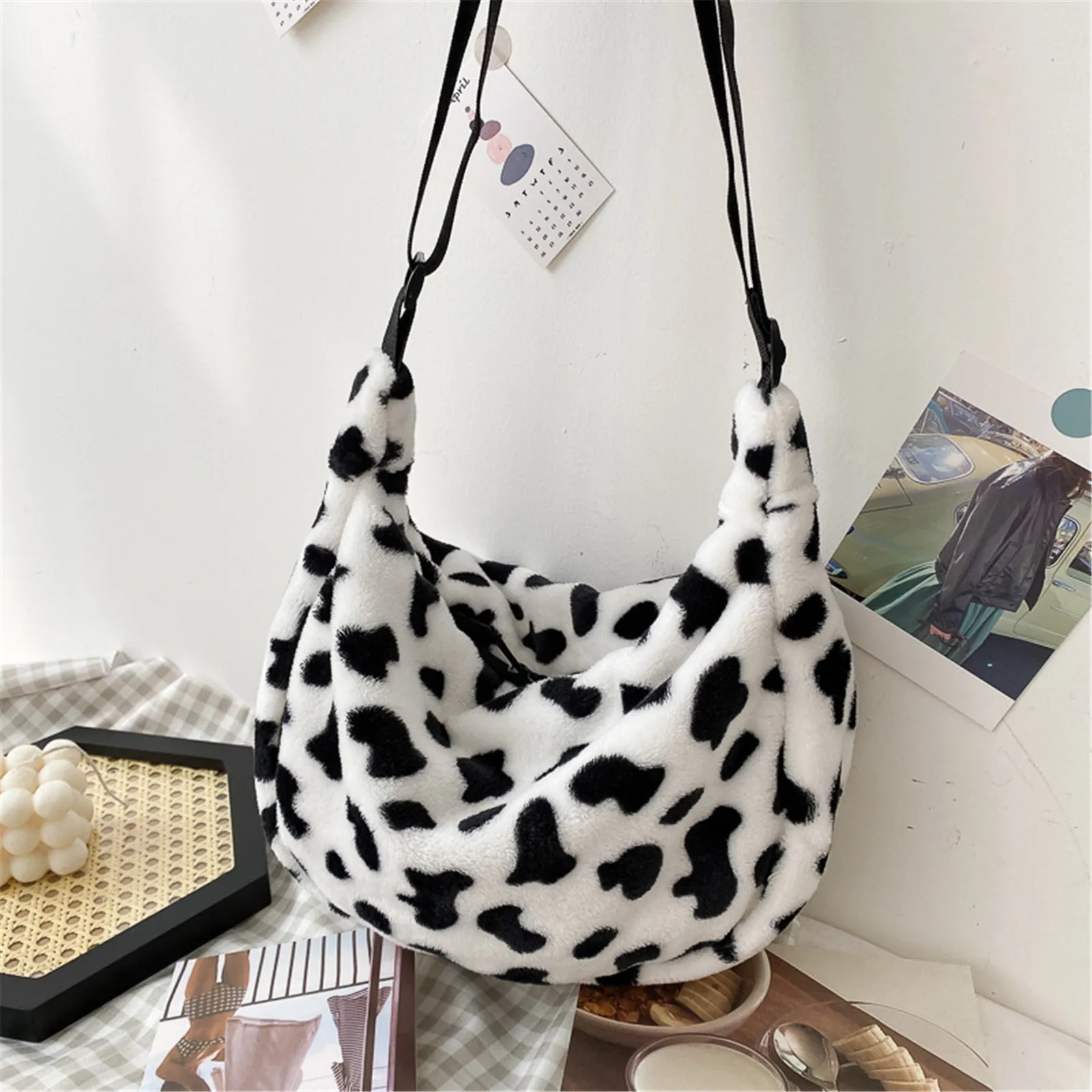 Cow Pattern Elegant Design Women Tote Handbags Casual Large Capacity Ladies Shoulder Bag Simple Fashion Female Messenger Bags