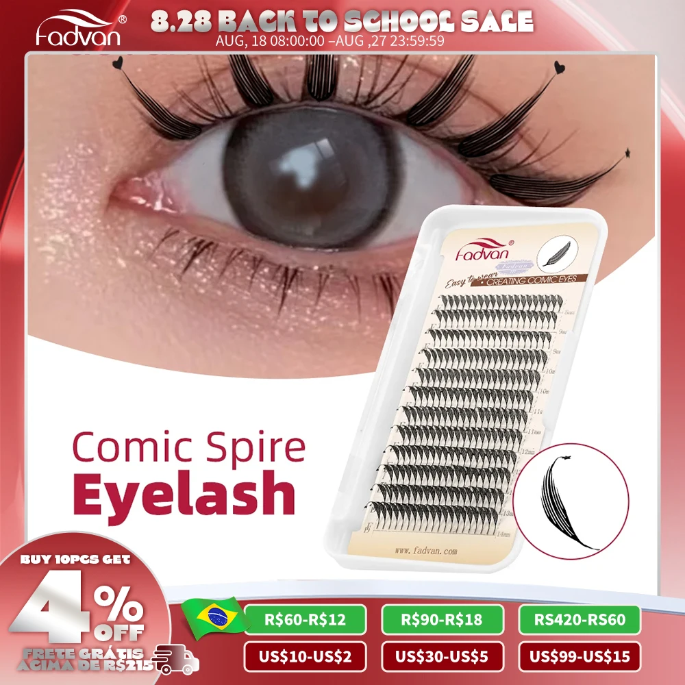 

FADVAN Comic Spire Lashes Automatic Flowering Premade Fans Eyelashes Extensions Individual Volume False Lashes Makeup Tools