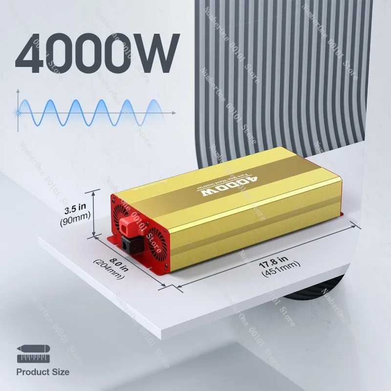 8000W Pure Sine Wave Power Inverter 12V/24V/48V to 110V, for Car RV Home Off-Grid Use