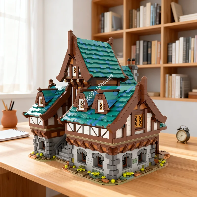 5173pcs MOC Drunken Dragon Medieval Tavern Castleed Model Building Christmas Gifts Blocks DIY Creative Idea Education Toys Brick