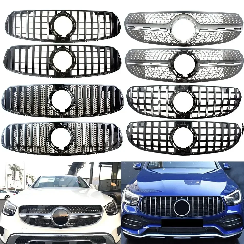 

Car Front Racing Center Grille Facelift Uppeer Bumper Grill For Mercedes Benz X253 GLC Class 2020 2021+ General AMG