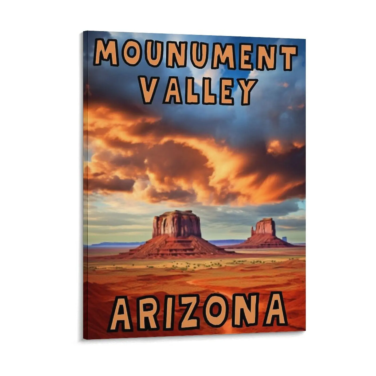 Monument Valley Arizona Graphic Canvas Painting Wall Cave Pub Plates Wall Decor Cinema Custom Framed Wall Paintings