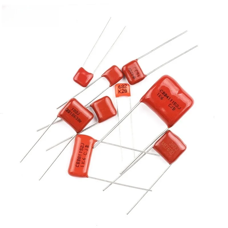 Capacitor CBB22 e 21, 103, 152, 472, 153, 223, 393J, 100V, 400V, 630V, 1600V, 10 PCes