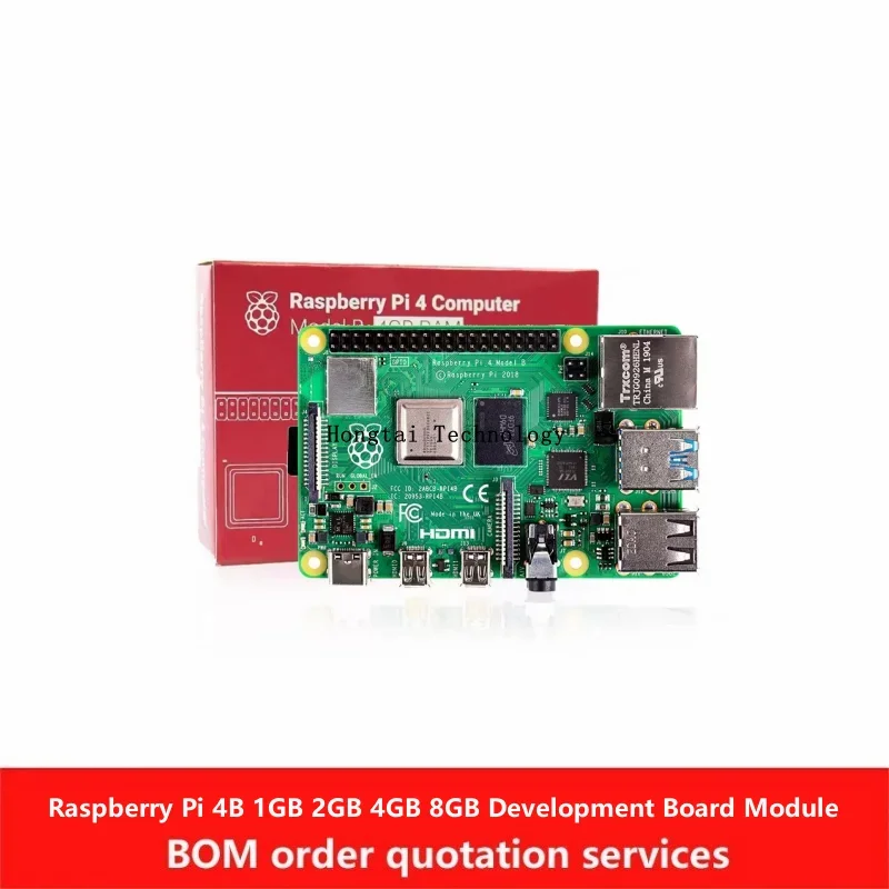 SmCpRaspberry Pi 4B Made In UK 1GB 2GB 4GB 8GB Raspberry Pi 4B Development Board Module Programming AI Starter Kit Python
