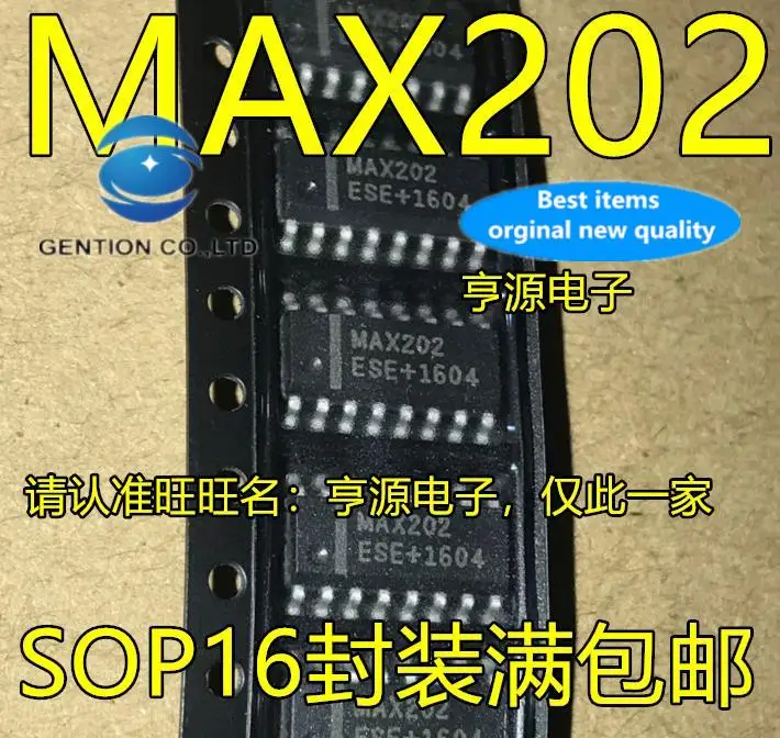 10 قطعة 100% الاصلي جديد في الأسهم MAX202 MAX202CSE MAX202ESE RS-232 الإرسال والاستقبال رقاقة SMD SOP16