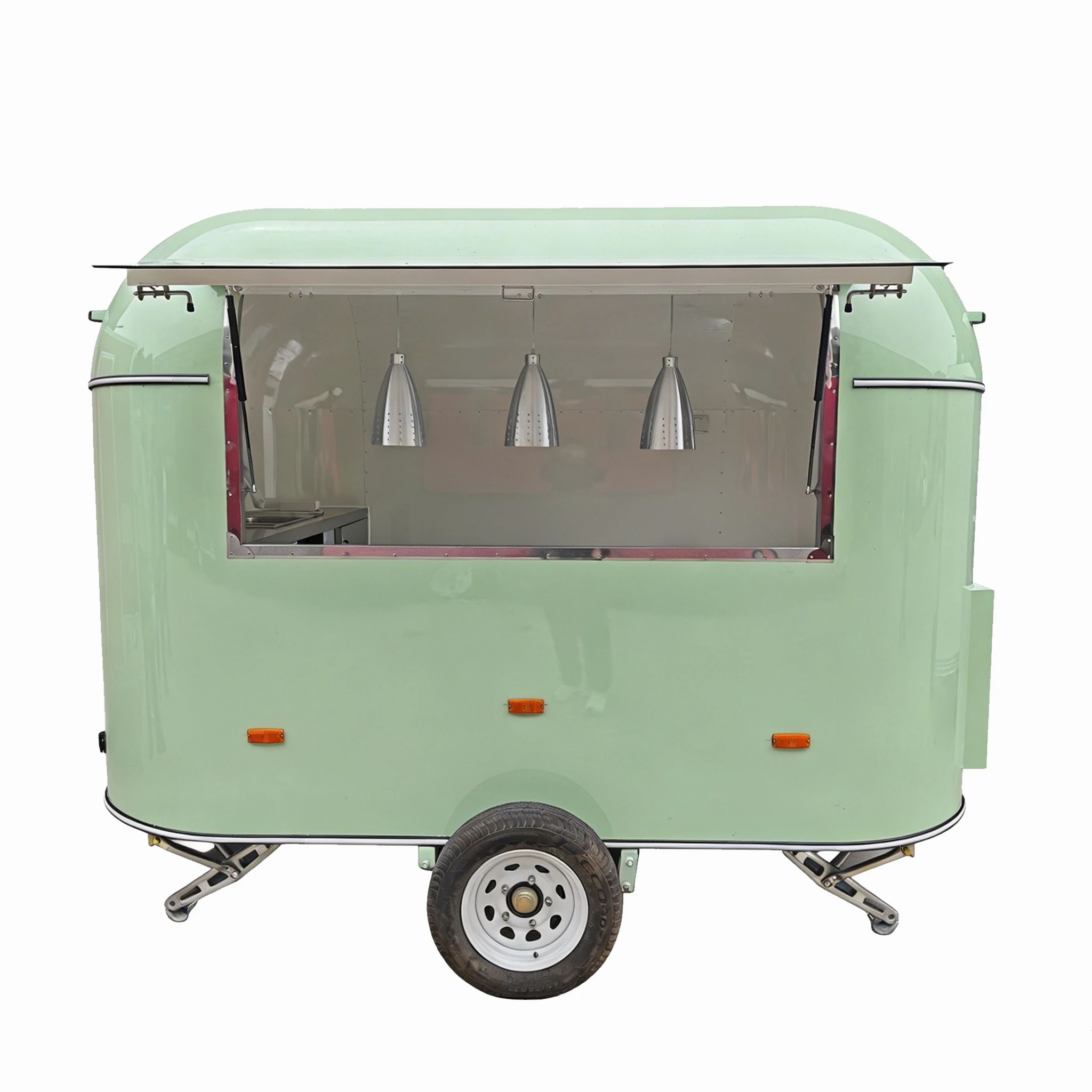 Fully Equipped Mobile Food Trailer Burger Pizza Hot Dog Coffee Bar Truck Commercial Street Kitchen with CE DOT