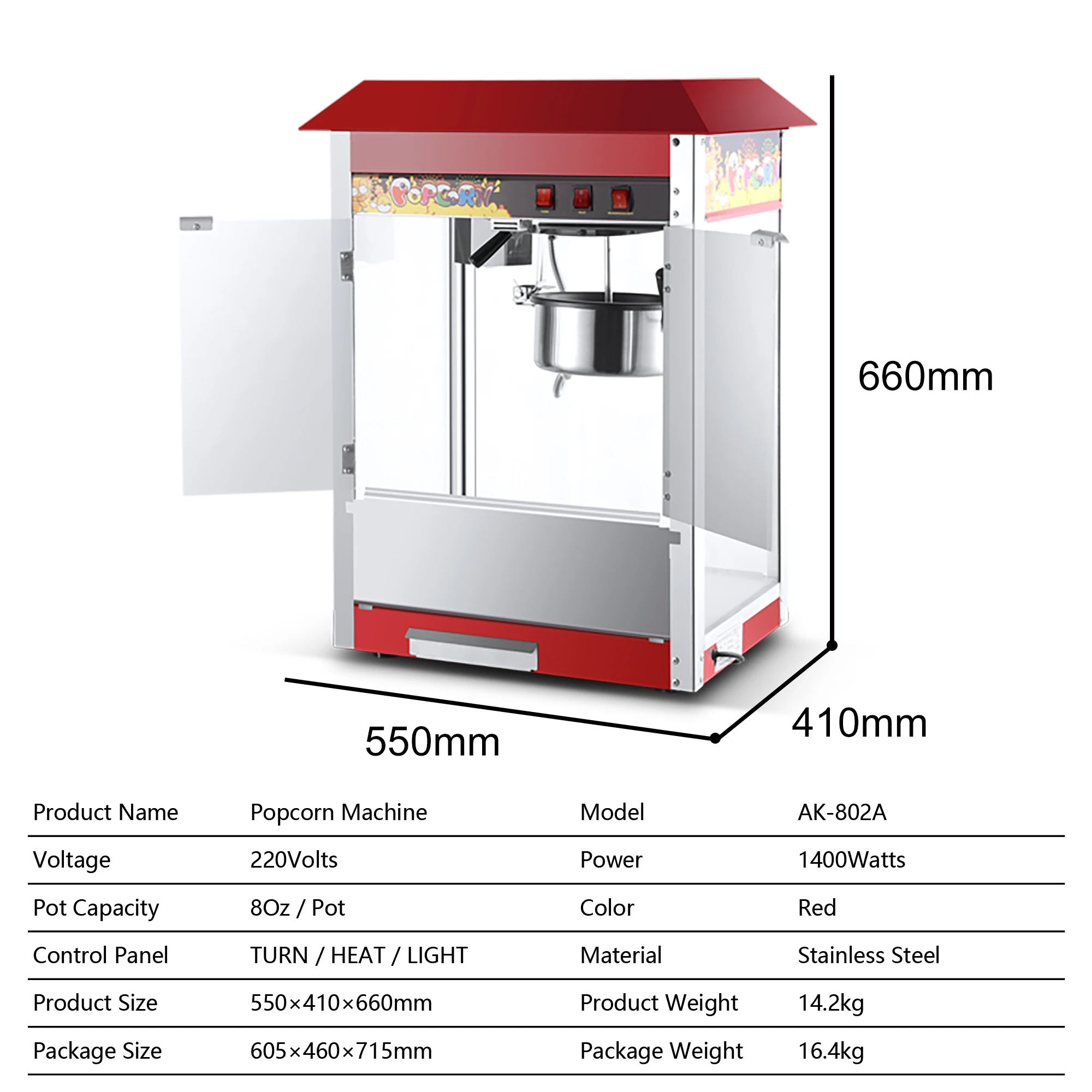 Macchina per Popcorn Commercia - Commercial Popcorn Machine 8Oz Kettle recensione e prezzo