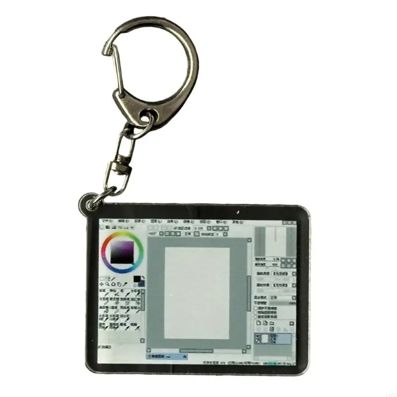Trendy Keychain Accessory Creative Abstract Design Acrylic Lightweight Ornament