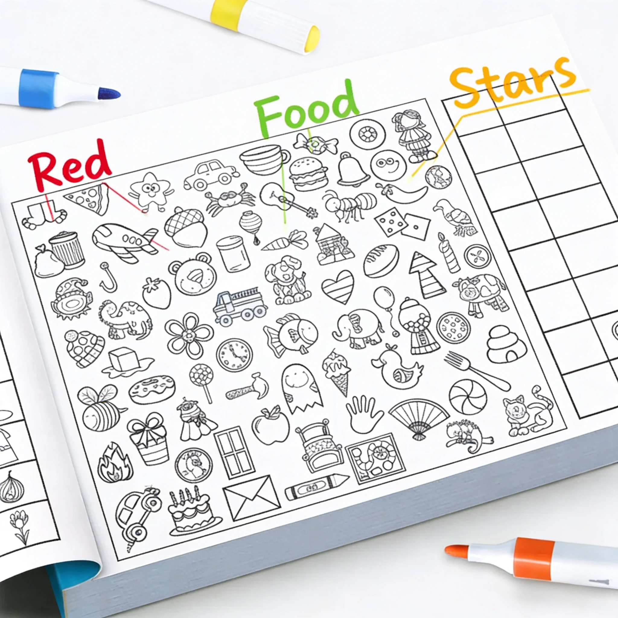 

Fun Find And Seek Coloring Book Quiet Activity Book For Observation Skills Development Creative Drawing Coloring Book