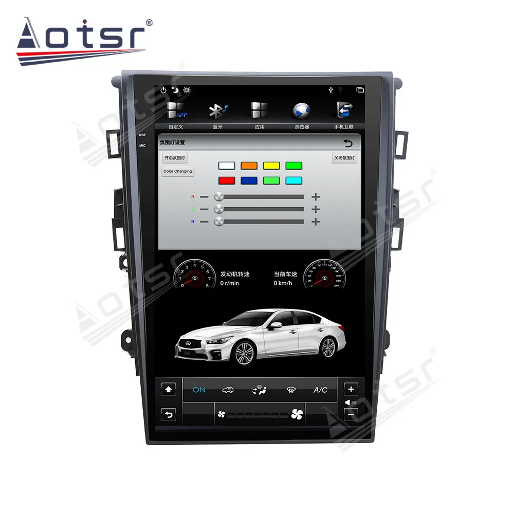 Tesla Style Vertical Screen PX6 Android 8.1 For Ford Mondeo MK5 2013 - 2019 Car Multimedia Radio Player Audio GPS Navi head unit