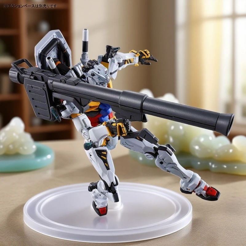 Original bandai hg escala rx78 gundam anime robô modelo figura de ação kit de montagem de brinquedo colecionável